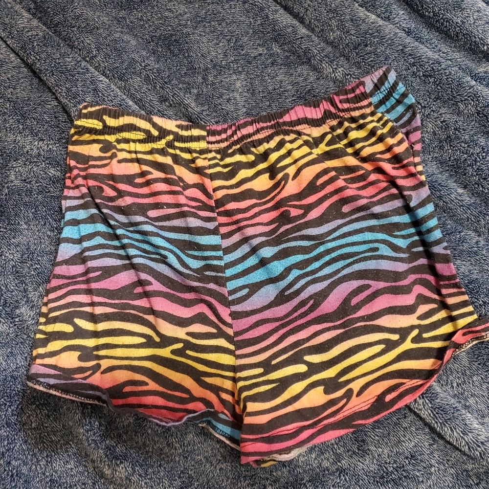 Girls Size Lrg/10-12 Zebra Shorts